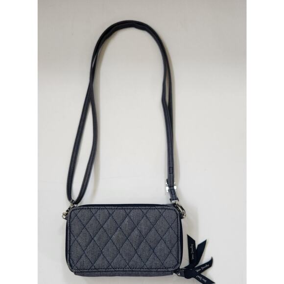 Vera Bradley RFID Jacquard Argyle blue All in One wristlet/crossbody bag - Picture 2 of 9